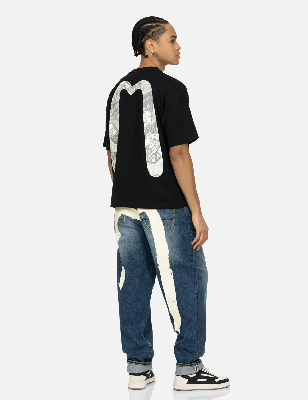 SPRING/ SUMMER COLLECTION 2025 Seagull and Stacked Badge Print Daicock Relax Fit T-shirt