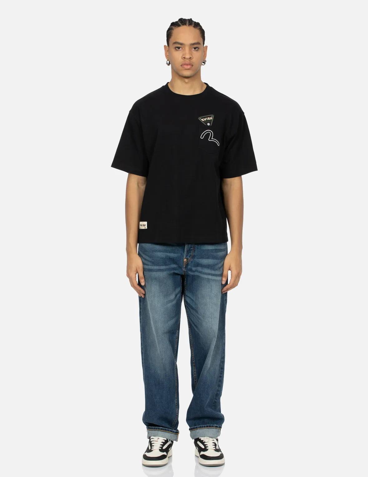 SPRING/ SUMMER COLLECTION 2025 Seagull and Stacked Badge Print Daicock Relax Fit T-shirt