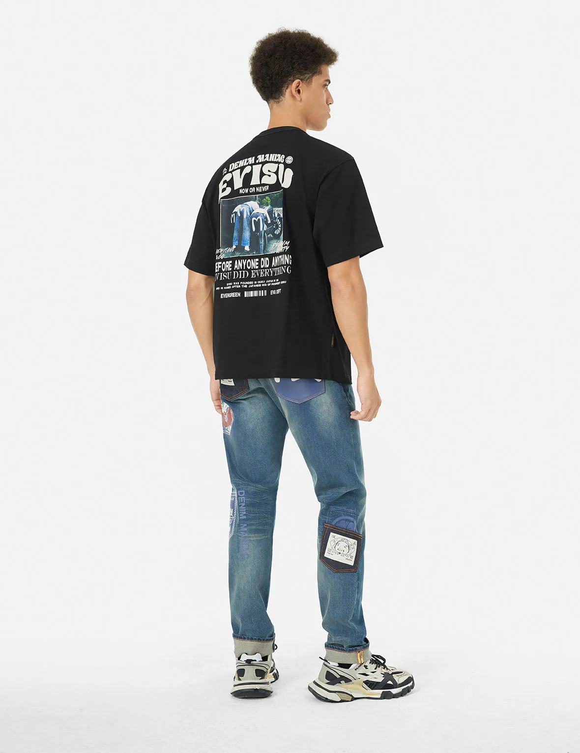 SPRING/ SUMMER COLLECTION 2025 Seagull and Vintage Image Print Relax Fit T-Shirt