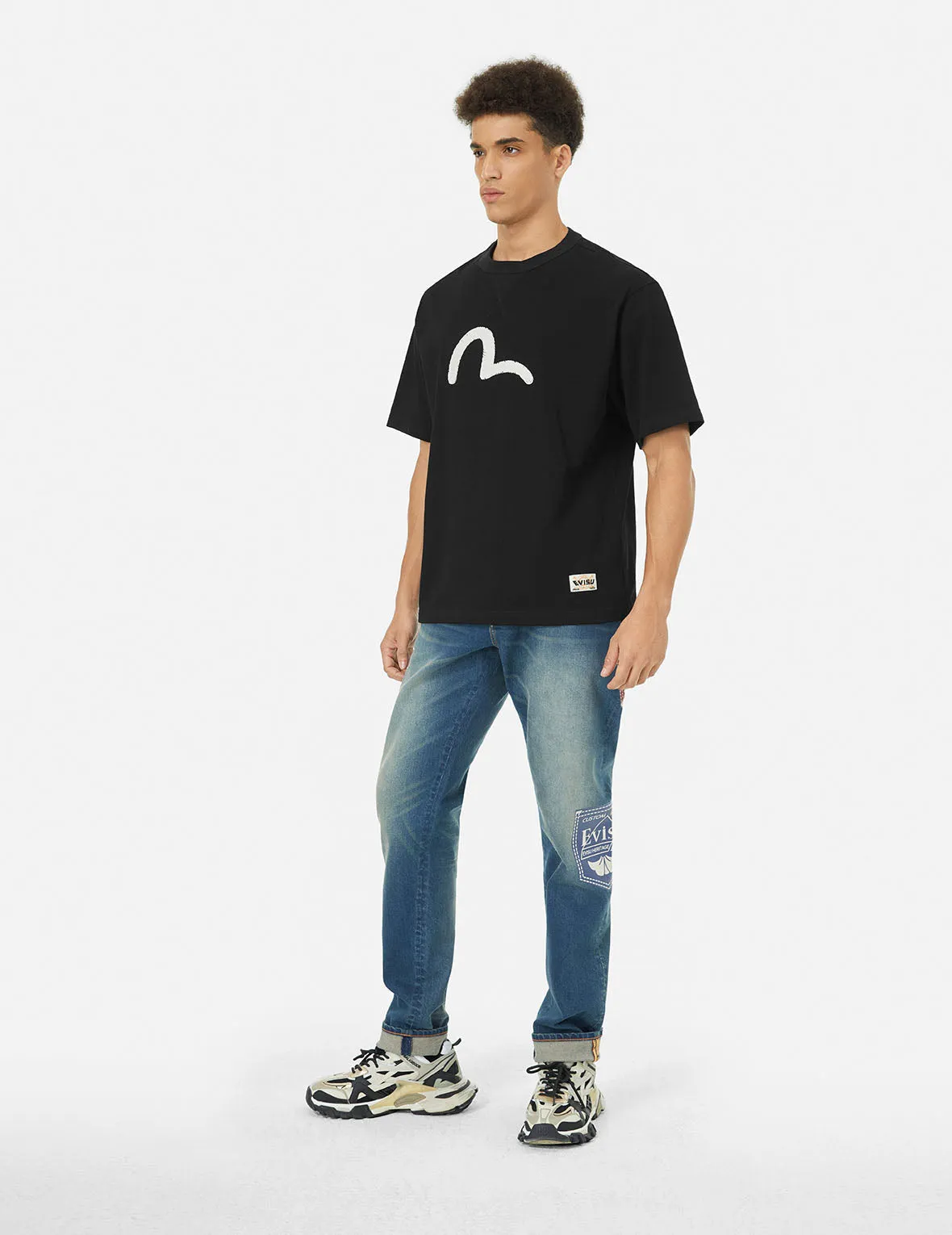 SPRING/ SUMMER COLLECTION 2025 Seagull and Vintage Image Print Relax Fit T-Shirt