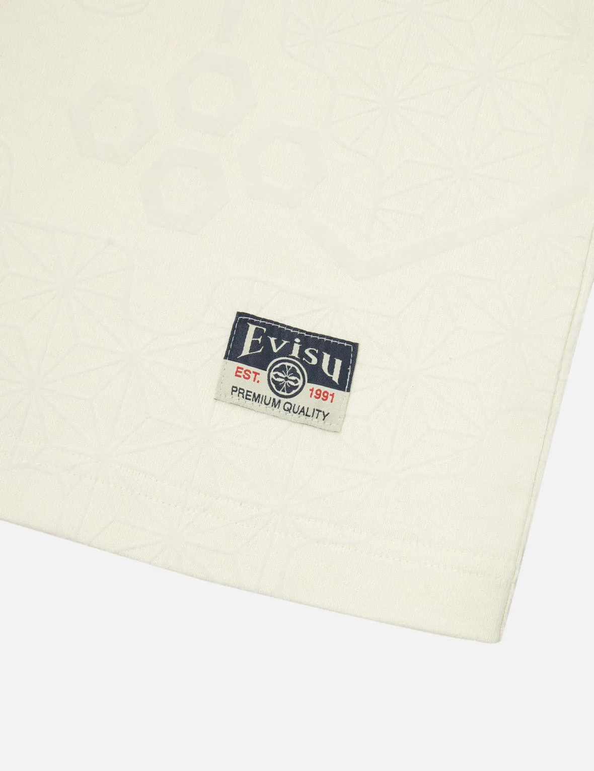 SPRING/ SUMMER COLLECTION 2025 Seagull Embroidery and Allover Flocking Patterns Relax Fit T-shirt