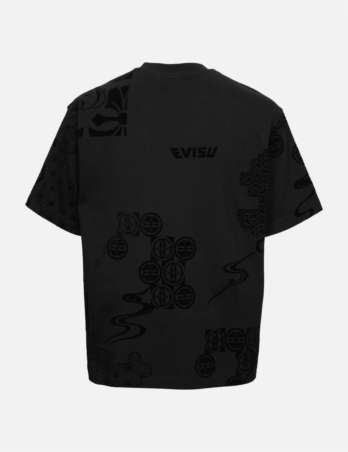 SPRING/ SUMMER COLLECTION 2025 Seagull Embroidery and Allover Flocking Patterns Relax Fit T-shirt
