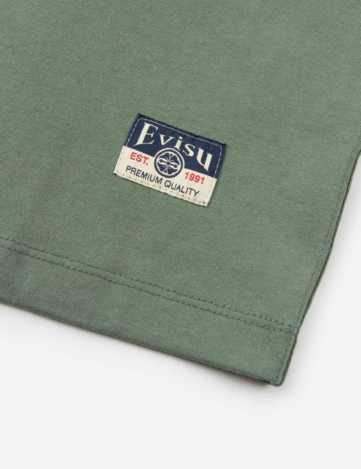 SPRING/ SUMMER COLLECTION 2025 Seagull Embroidery and Carp Print Relax Fit T-shirt