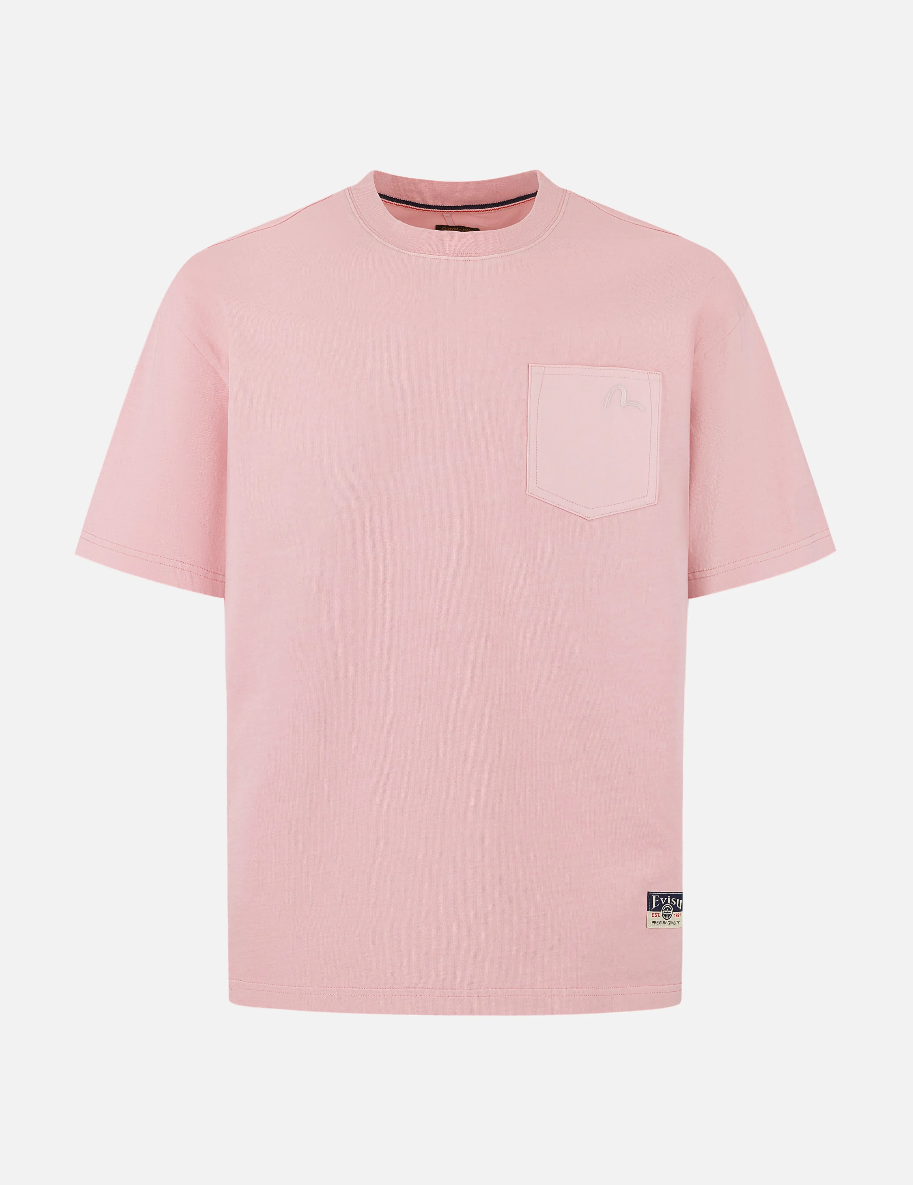 SPRING/ SUMMER COLLECTION 2025 Seagull Embroidery Stitching Pocket Relax Fit T-Shirt