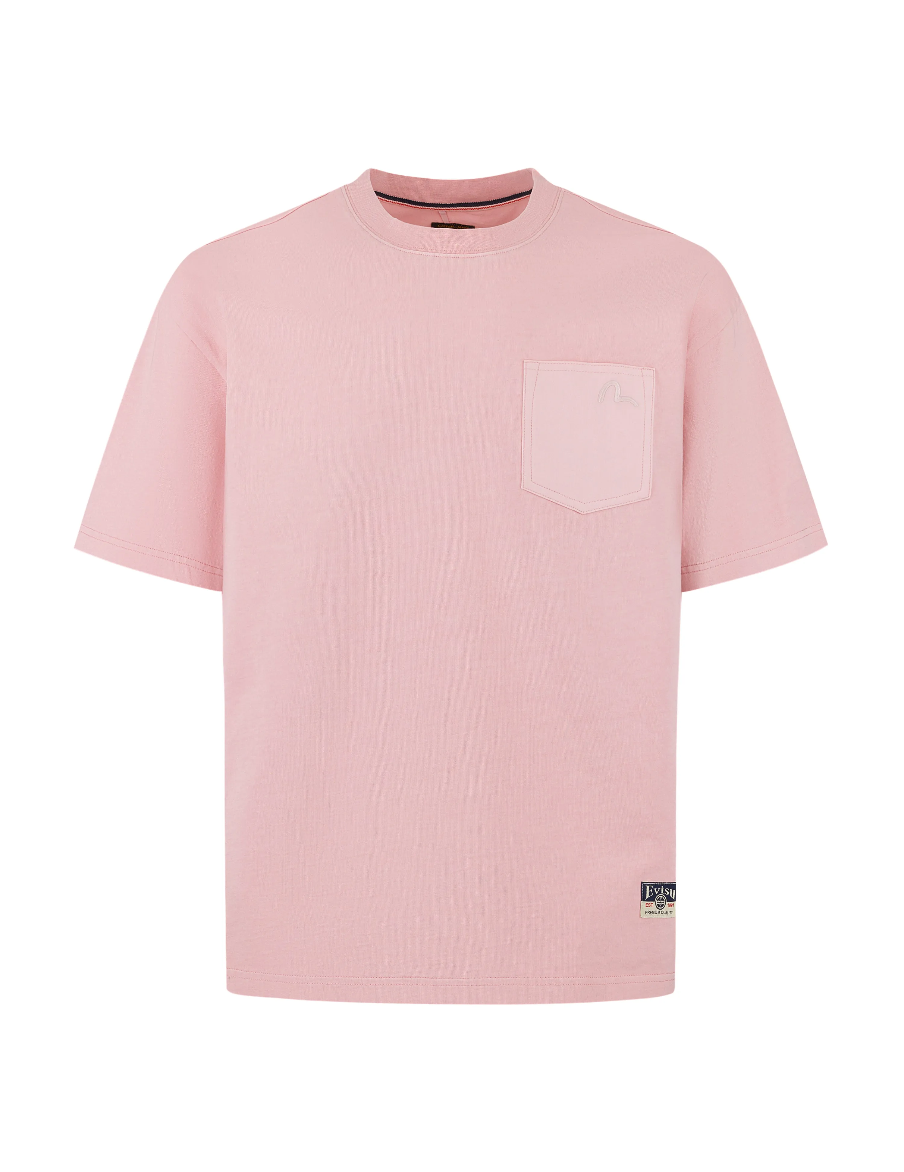 SPRING/ SUMMER COLLECTION 2025 Seagull Embroidery Stitching Pocket Relax Fit T-Shirt