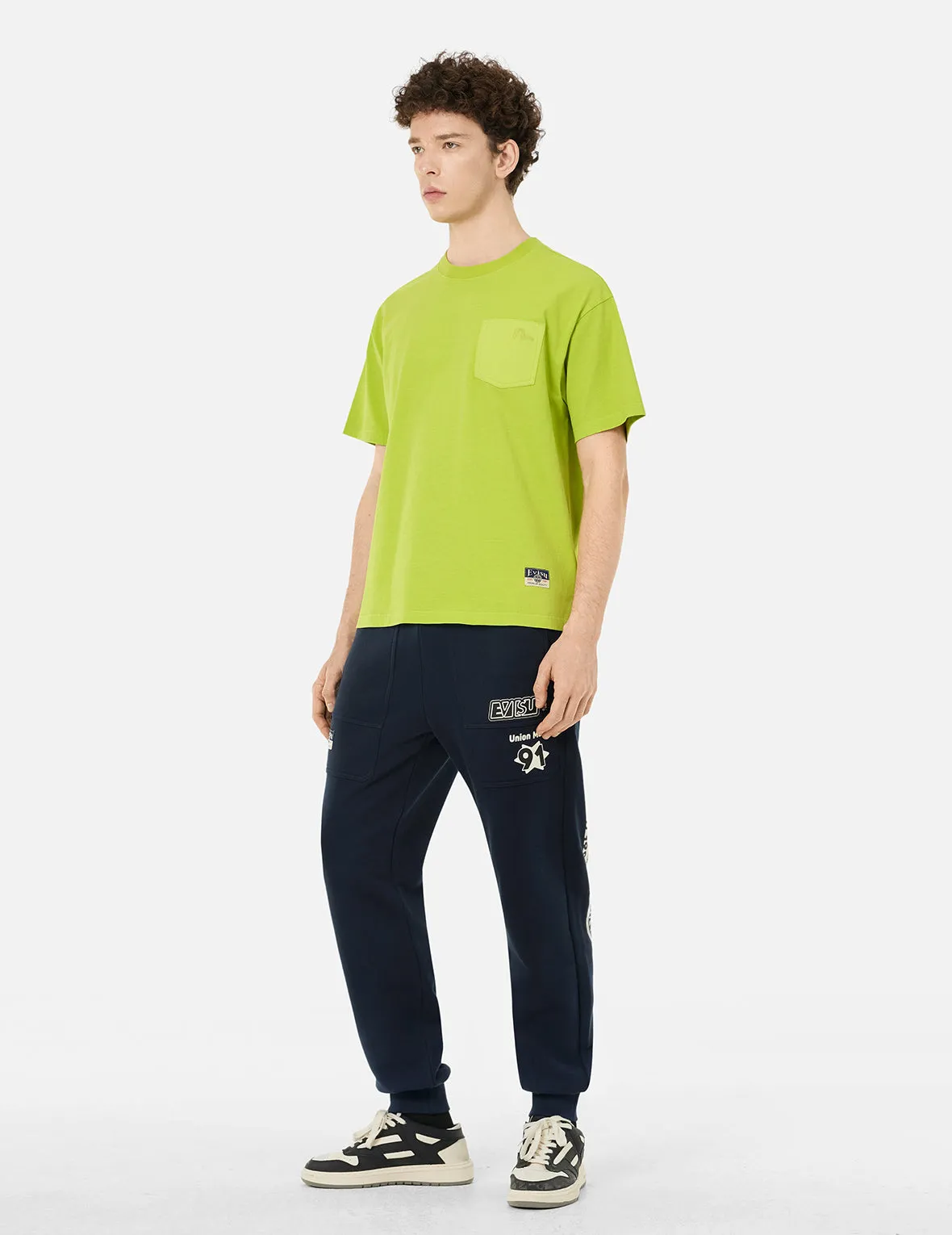 SPRING/ SUMMER COLLECTION 2025 Seagull Embroidery Stitching Pocket Relax Fit T-Shirt
