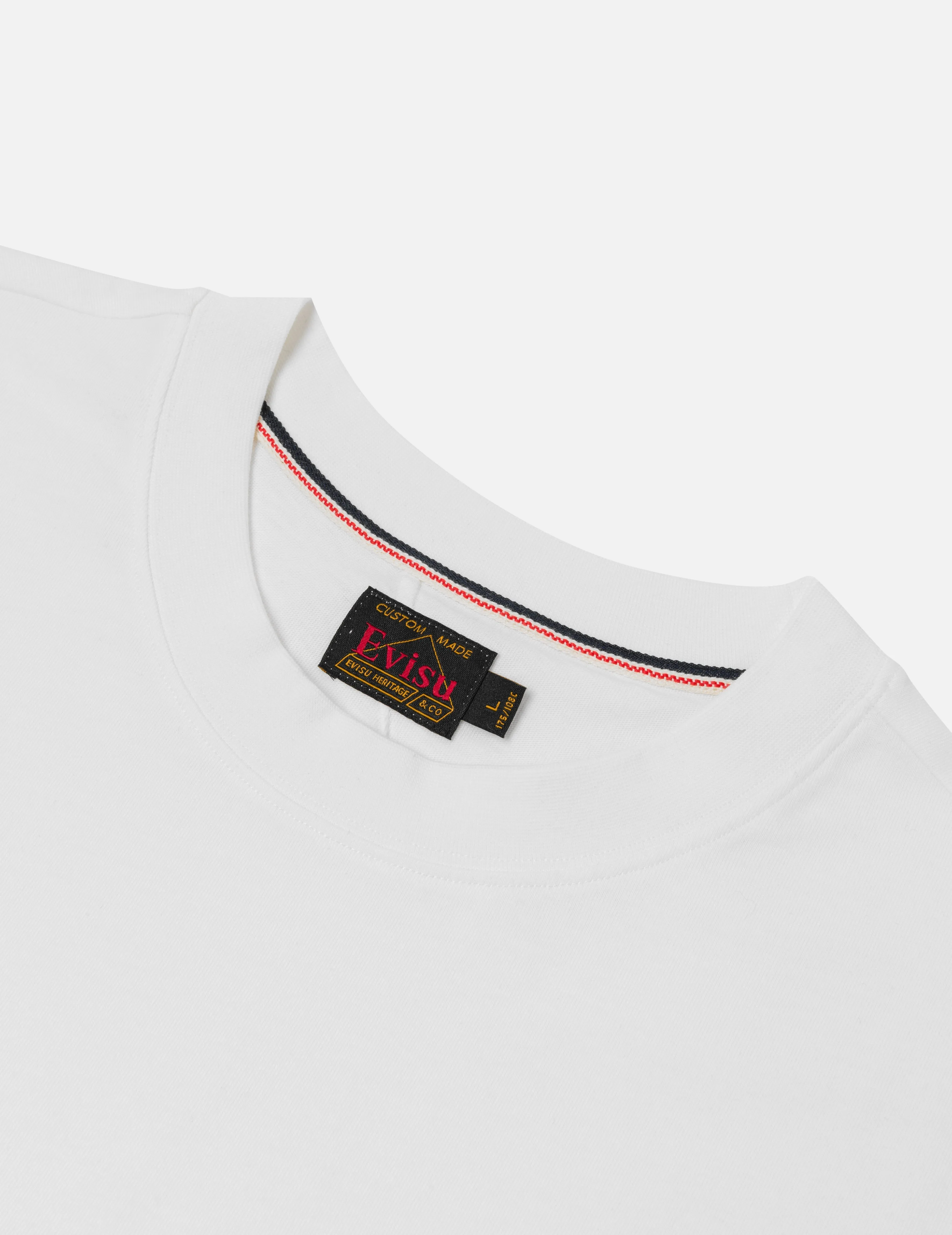 SPRING/ SUMMER COLLECTION 2025 Seagull Embroidery Stitching Pocket Relax Fit T-Shirt