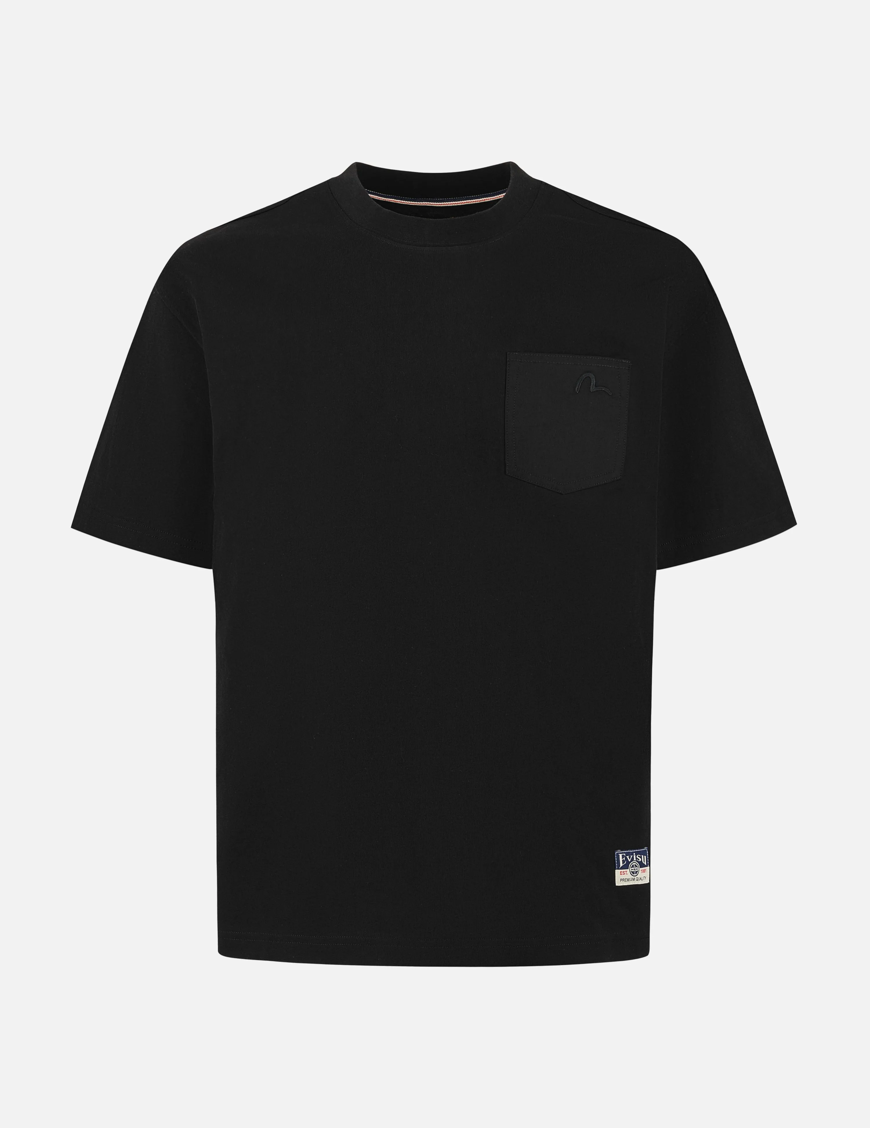 SPRING/ SUMMER COLLECTION 2025 Seagull Embroidery Stitching Pocket Relax Fit T-Shirt