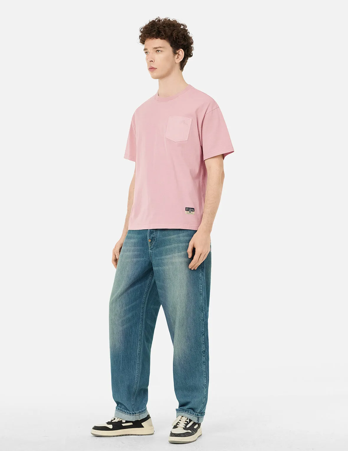 SPRING/ SUMMER COLLECTION 2025 Seagull Embroidery Stitching Pocket Relax Fit T-Shirt
