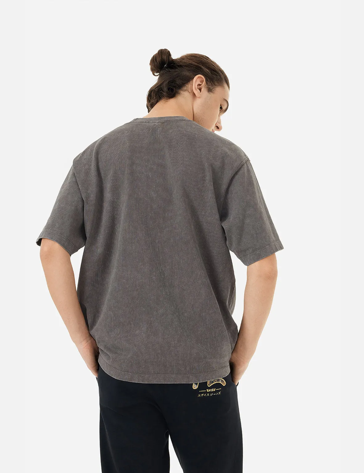 SPRING/ SUMMER COLLECTION 2025 Seagull Embroidery Washed Relax Fit T-shirt