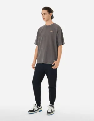 SPRING/ SUMMER COLLECTION 2025 Seagull Embroidery Washed Relax Fit T-shirt