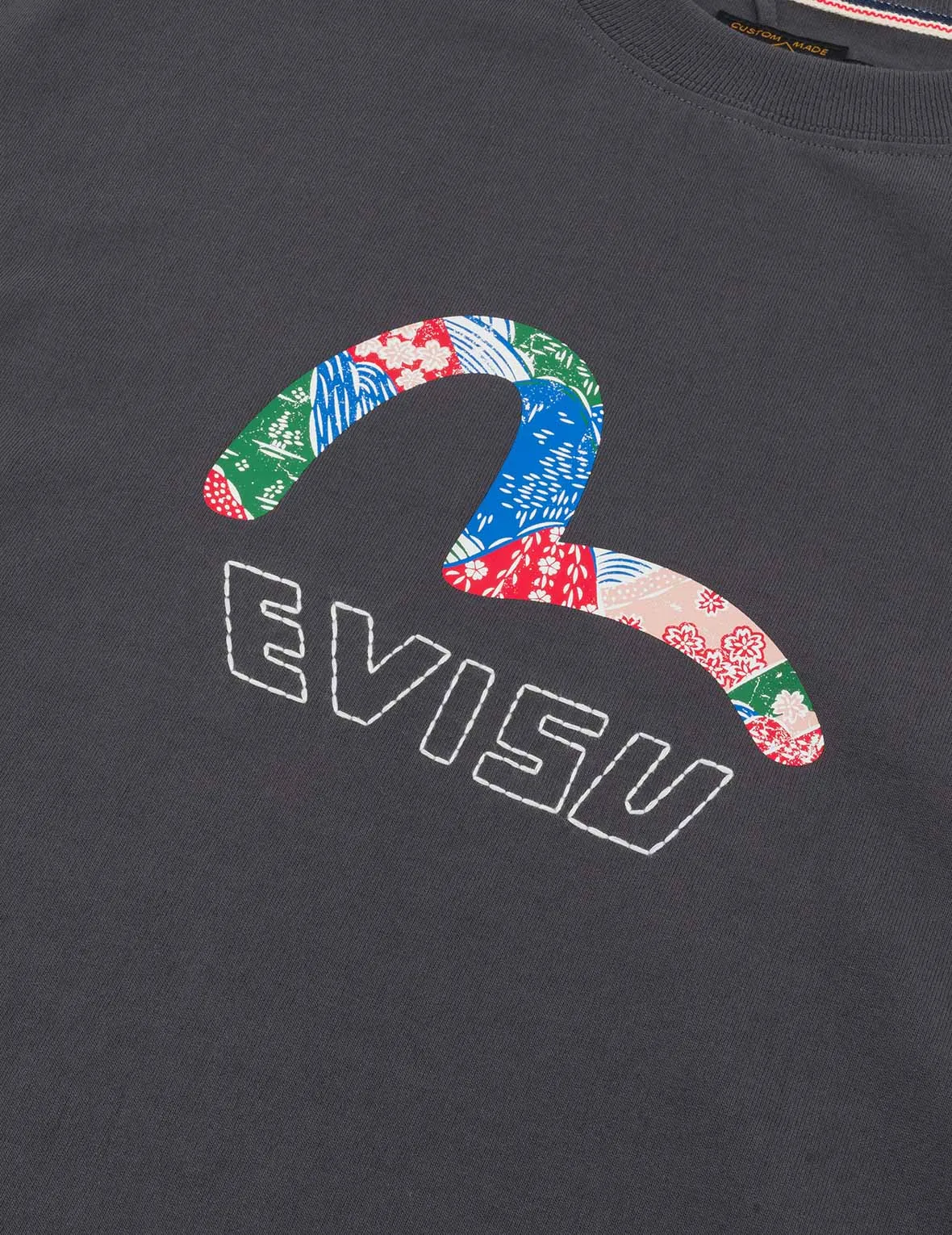 SPRING/ SUMMER COLLECTION 2025 Seagull Print and Japanese Patch Logo Relax Fit T-shirt