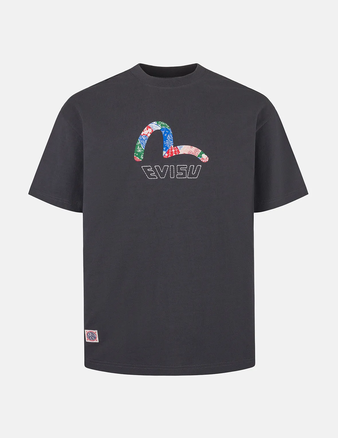 SPRING/ SUMMER COLLECTION 2025 Seagull Print and Japanese Patch Logo Relax Fit T-shirt