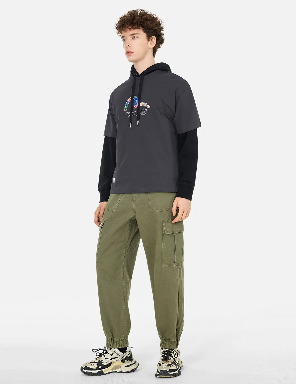 SPRING/ SUMMER COLLECTION 2025 Seagull Print and Japanese Patch Logo Relax Fit T-shirt
