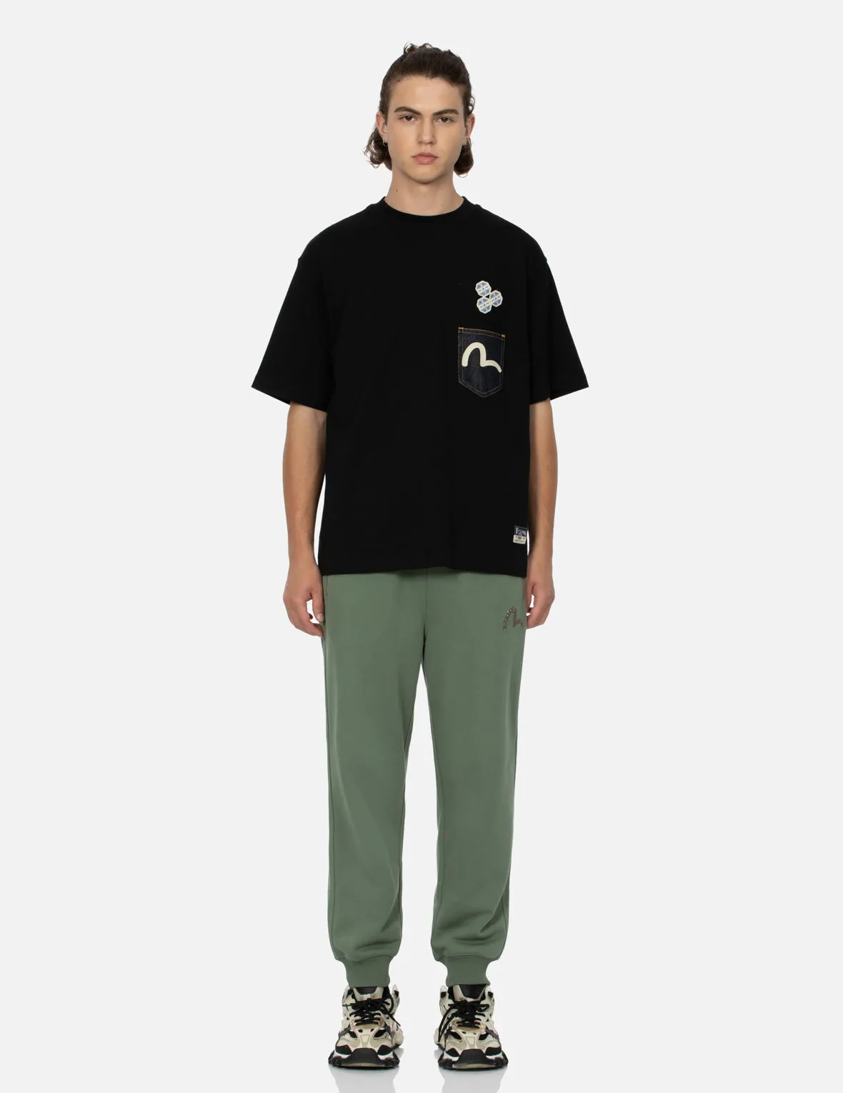 SPRING/ SUMMER COLLECTION 2025 Seagull-print Denim Pocket Relax Fit T-Shirt