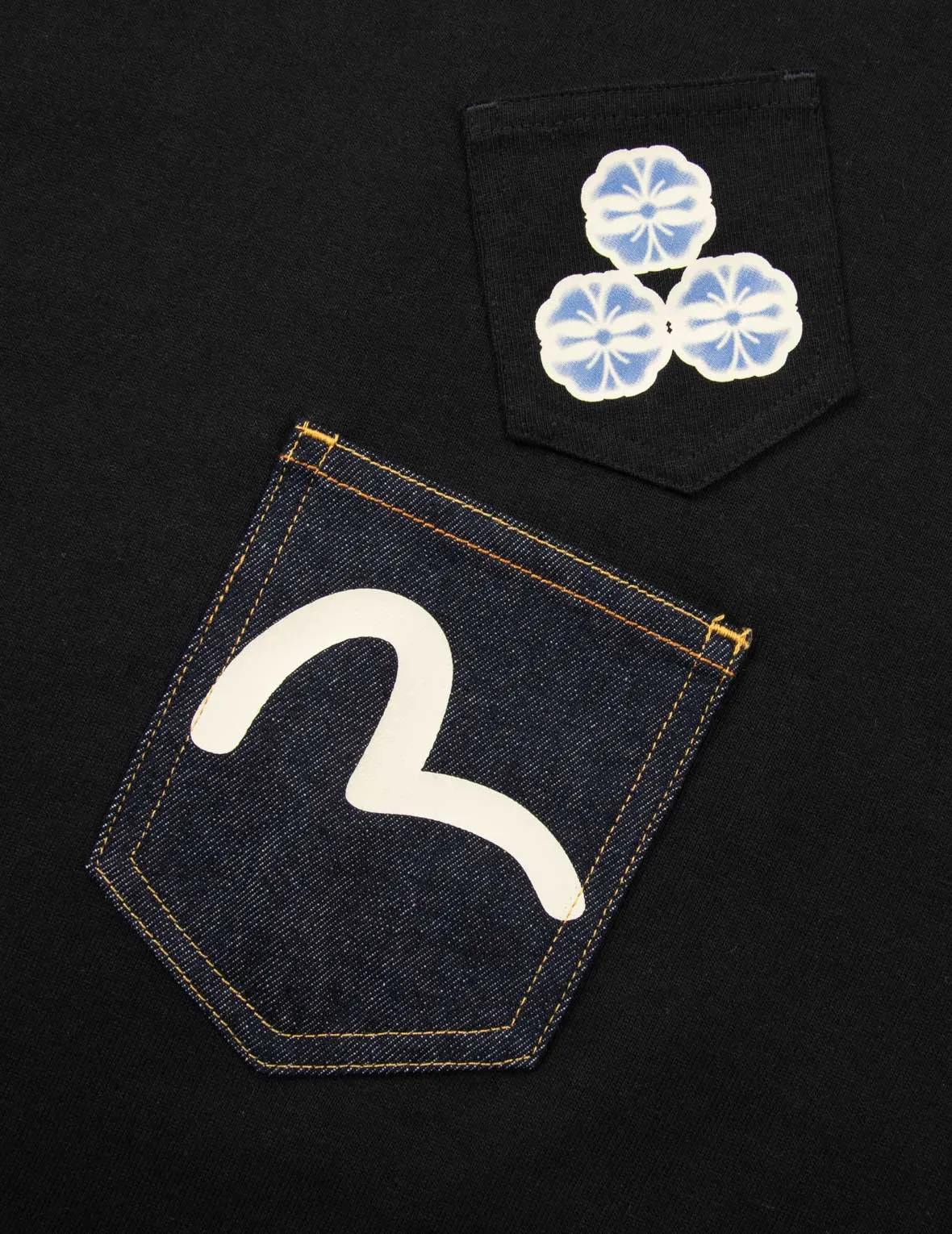 SPRING/ SUMMER COLLECTION 2025 Seagull-print Denim Pocket Relax Fit T-Shirt