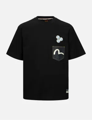 SPRING/ SUMMER COLLECTION 2025 Seagull-print Denim Pocket Relax Fit T-Shirt