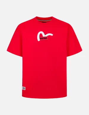 SPRING/ SUMMER COLLECTION 2025 Seagull Print with Logo Embroidery Relax Fit T-Shirt