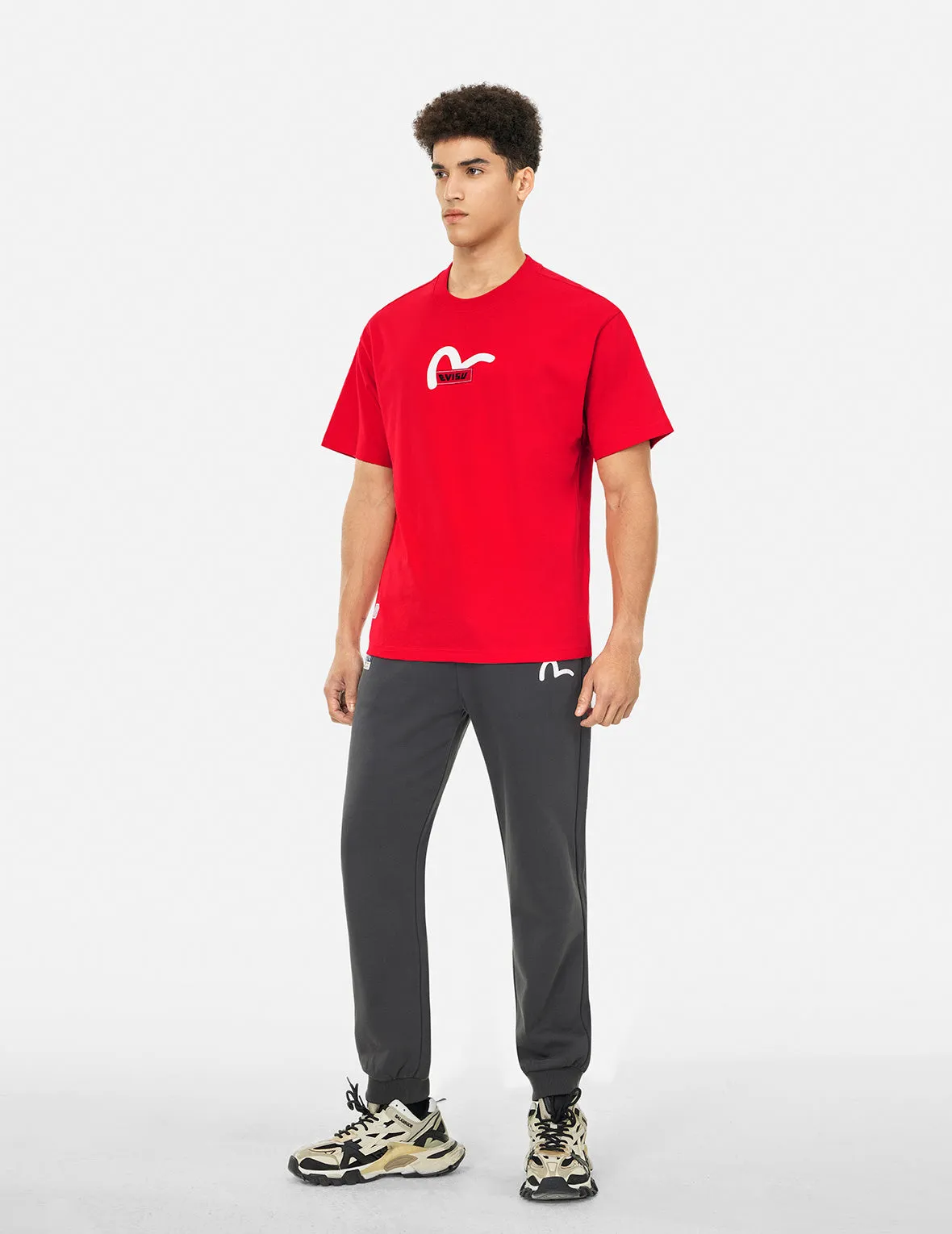 SPRING/ SUMMER COLLECTION 2025 Seagull Print with Logo Embroidery Relax Fit T-Shirt