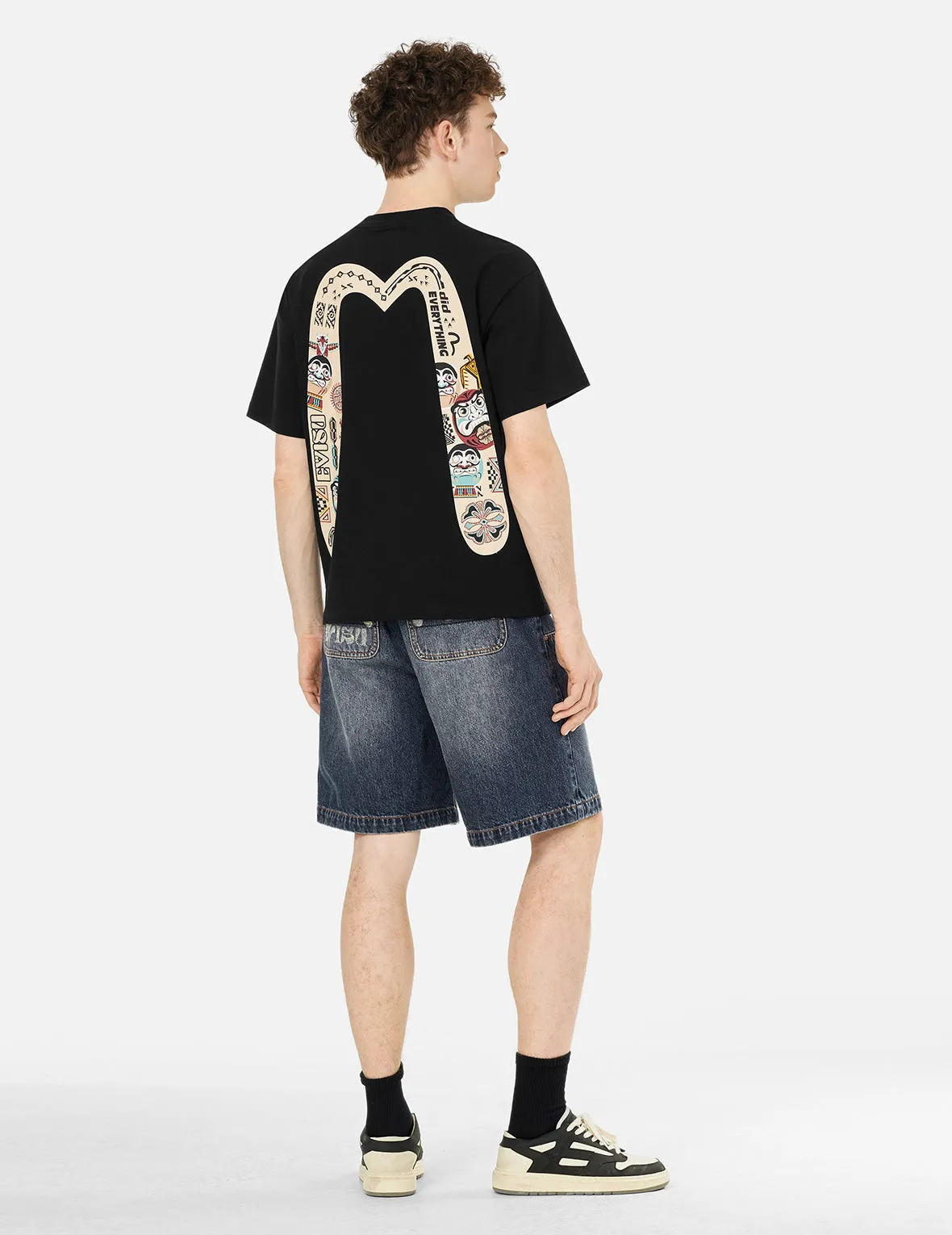 SPRING/ SUMMER COLLECTION 2025 Slogan and Totem Daicock Print Relax Fit T-shirt