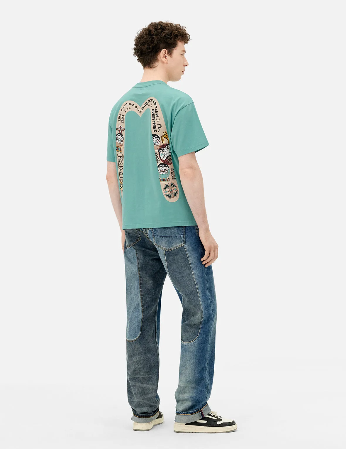 SPRING/ SUMMER COLLECTION 2025 Slogan and Totem Daicock Print Relax Fit T-shirt