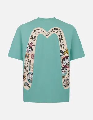 SPRING/ SUMMER COLLECTION 2025 Slogan and Totem Daicock Print Relax Fit T-shirt