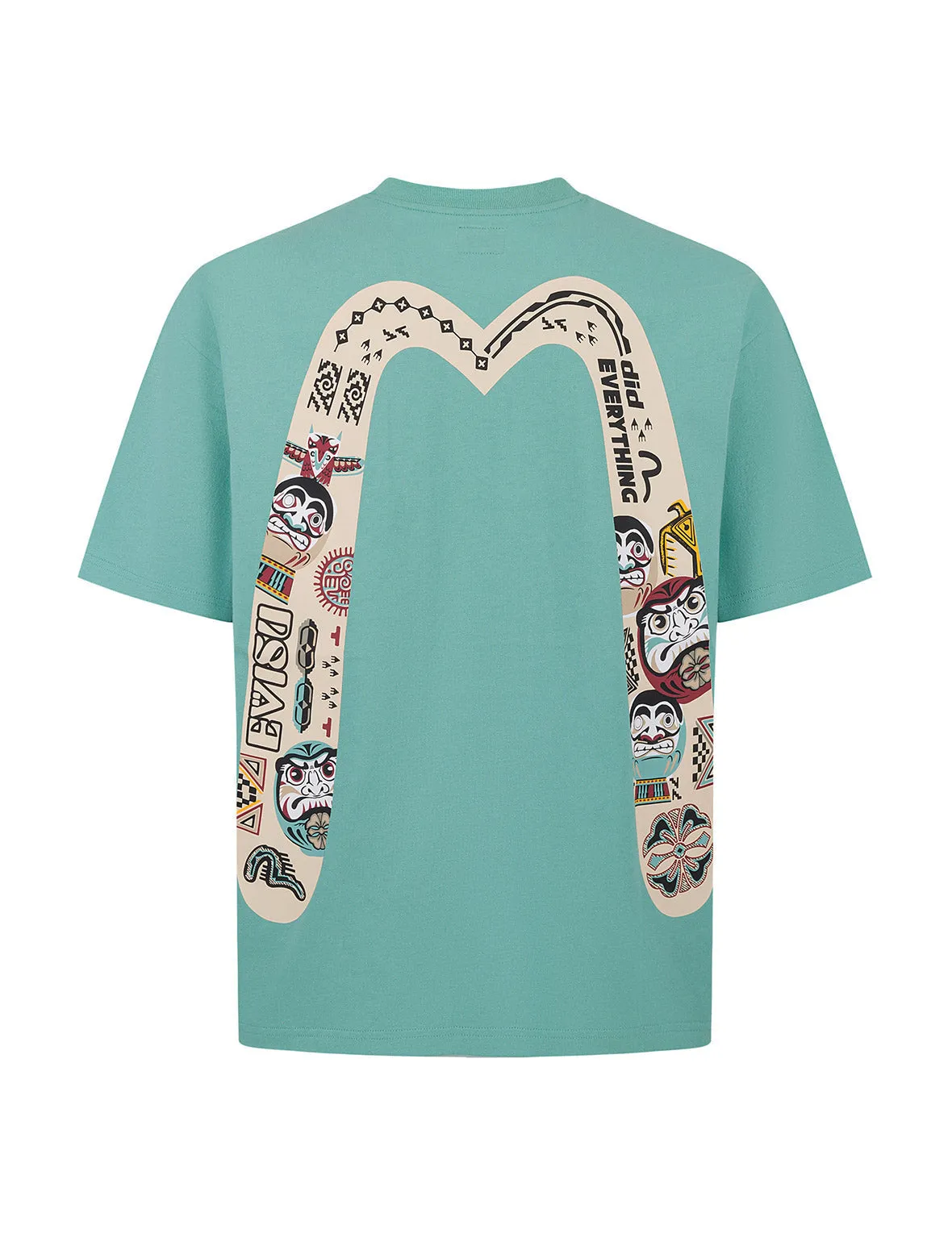 SPRING/ SUMMER COLLECTION 2025 Slogan and Totem Daicock Print Relax Fit T-shirt