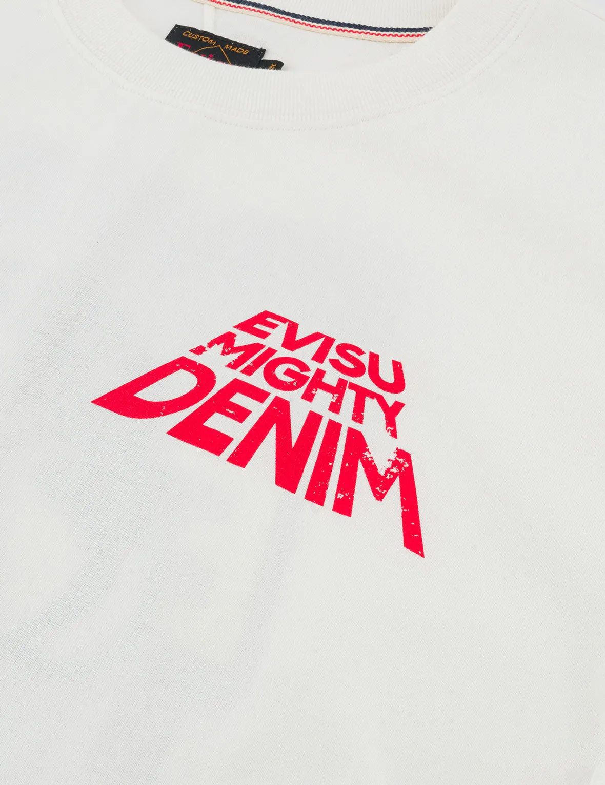 SPRING/ SUMMER COLLECTION 2025 Slogan Print with Godhead Appliqué Embroidery Regular Fit T-Shirt