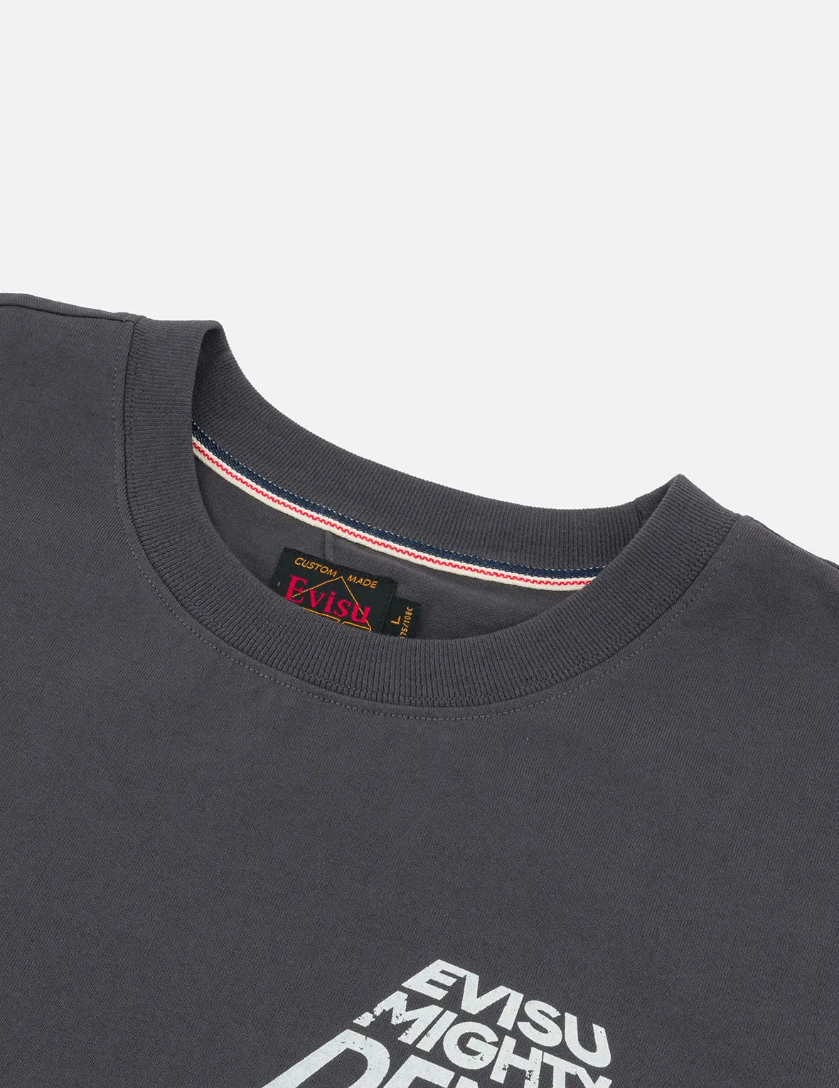 SPRING/ SUMMER COLLECTION 2025 Slogan Print with Godhead Appliqué Embroidery Regular Fit T-Shirt