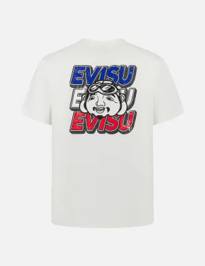 SPRING/ SUMMER COLLECTION 2025 Slogan Print with Godhead Appliqué Embroidery Regular Fit T-Shirt