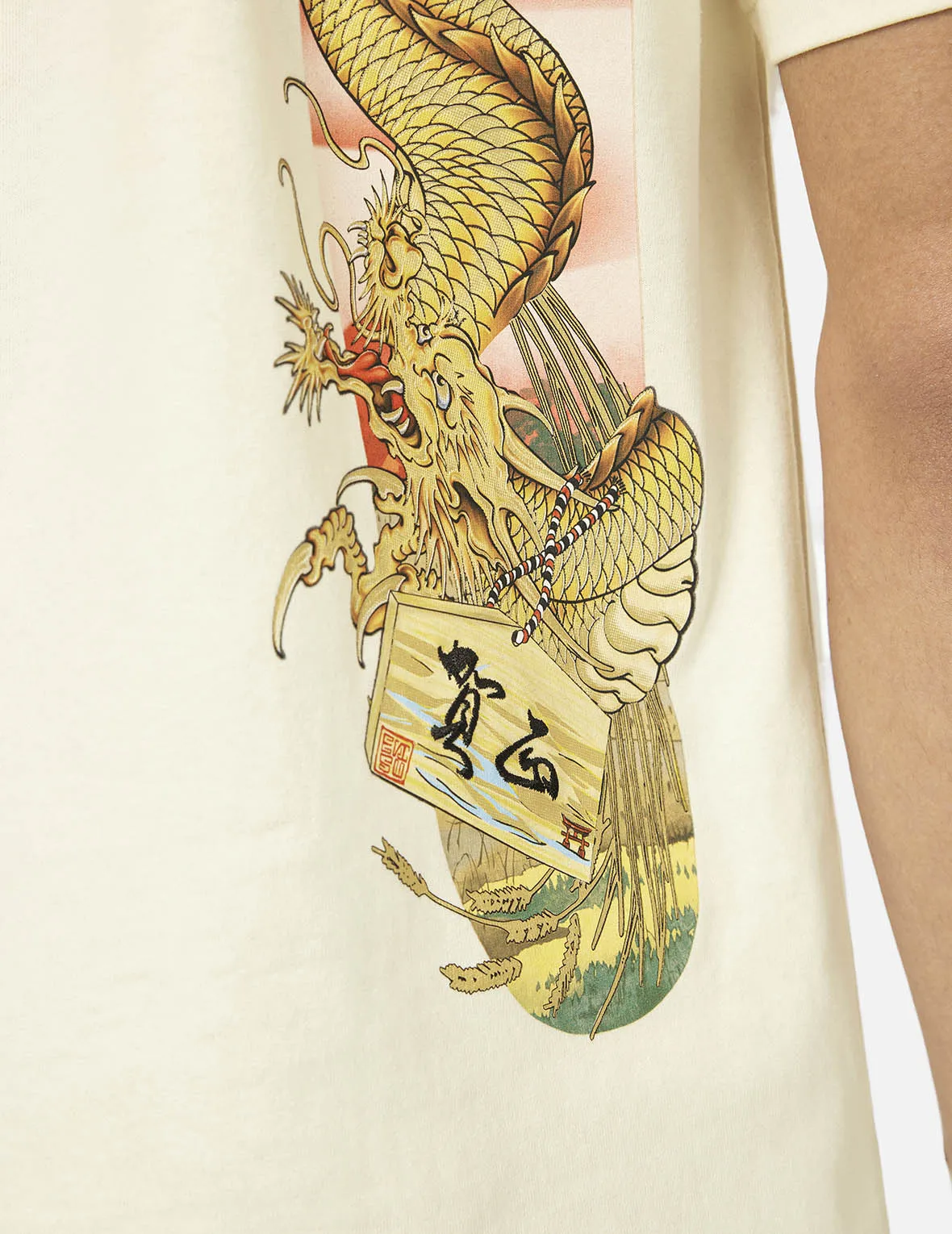 SPRING/ SUMMER COLLECTION 2025 Soaring Snake Daicock Print Relax Fit T-shirt - Cream