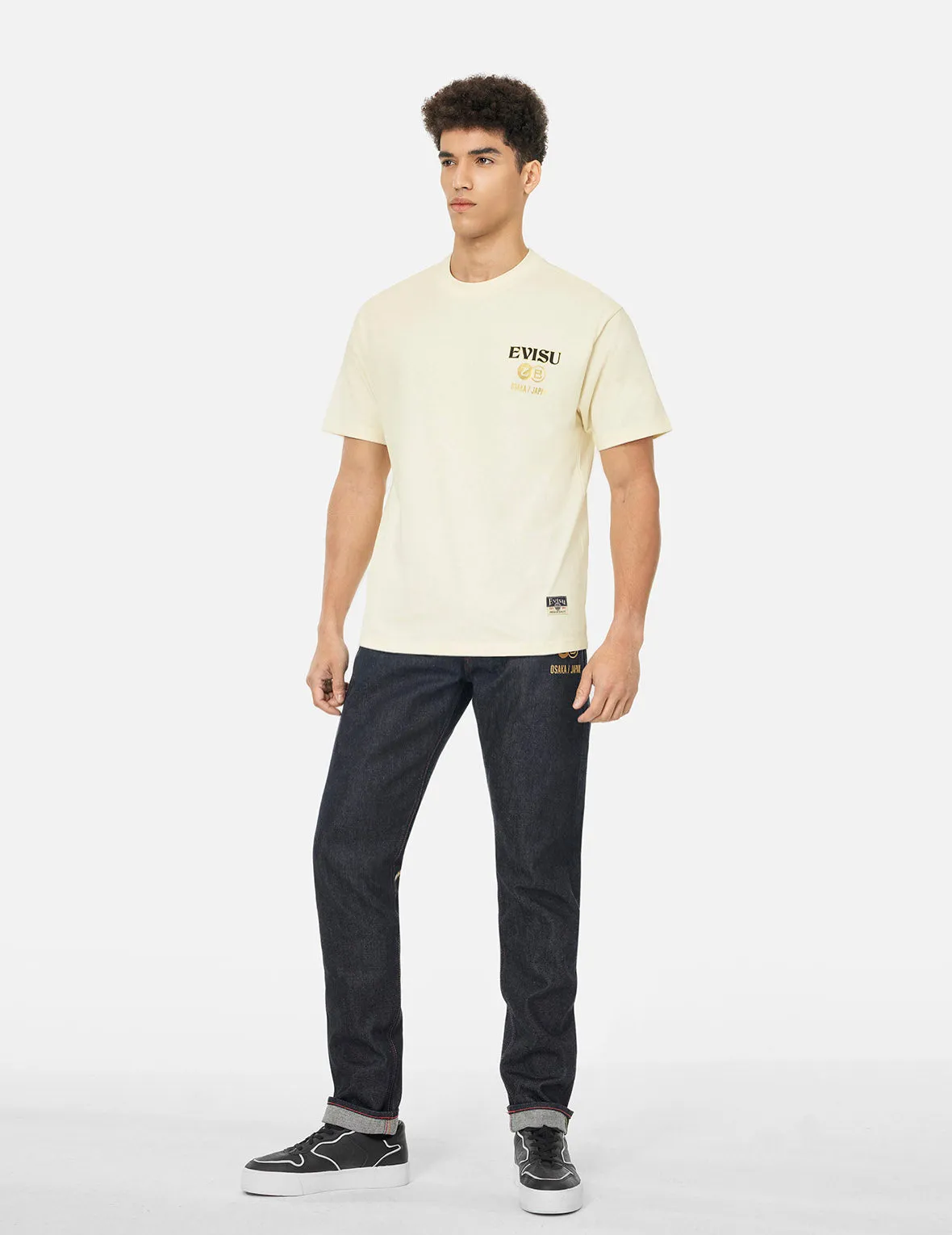 SPRING/ SUMMER COLLECTION 2025 Soaring Snake Daicock Print Relax Fit T-shirt - Cream
