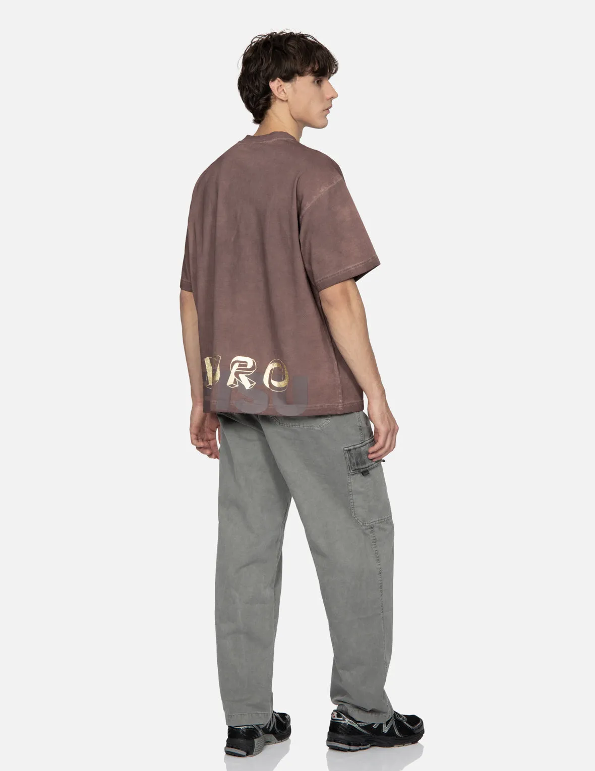 SPRING/ SUMMER COLLECTION 2025 Spray Dyed Multi Logo Print Loose Fit T-shirt