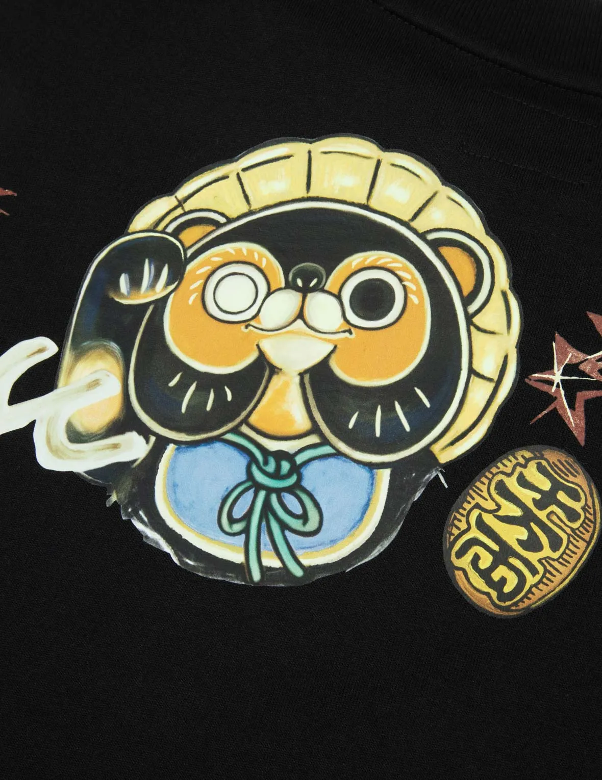 SPRING/ SUMMER COLLECTION 2025 Tanuki Daicock Print Loose Fit T-Shirt