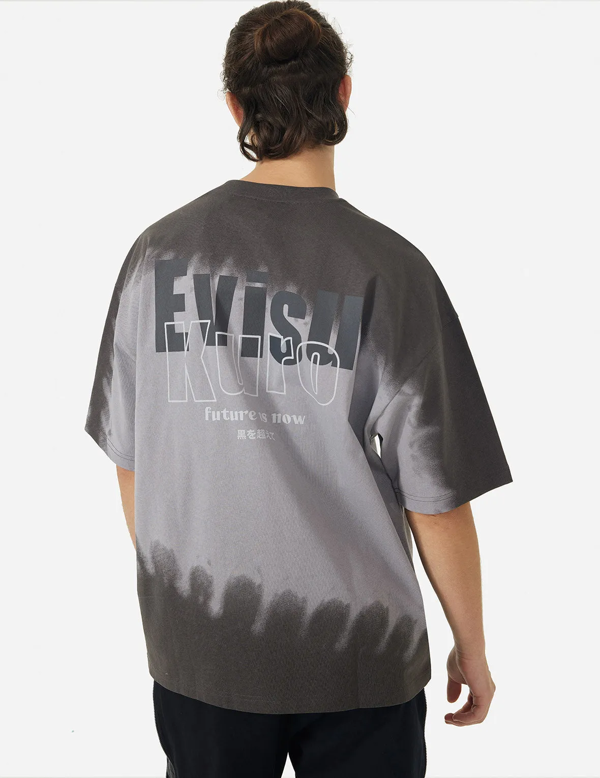 SPRING/ SUMMER COLLECTION 2025 Tie-dye Logo and Slogan Print Oversized T-shirt