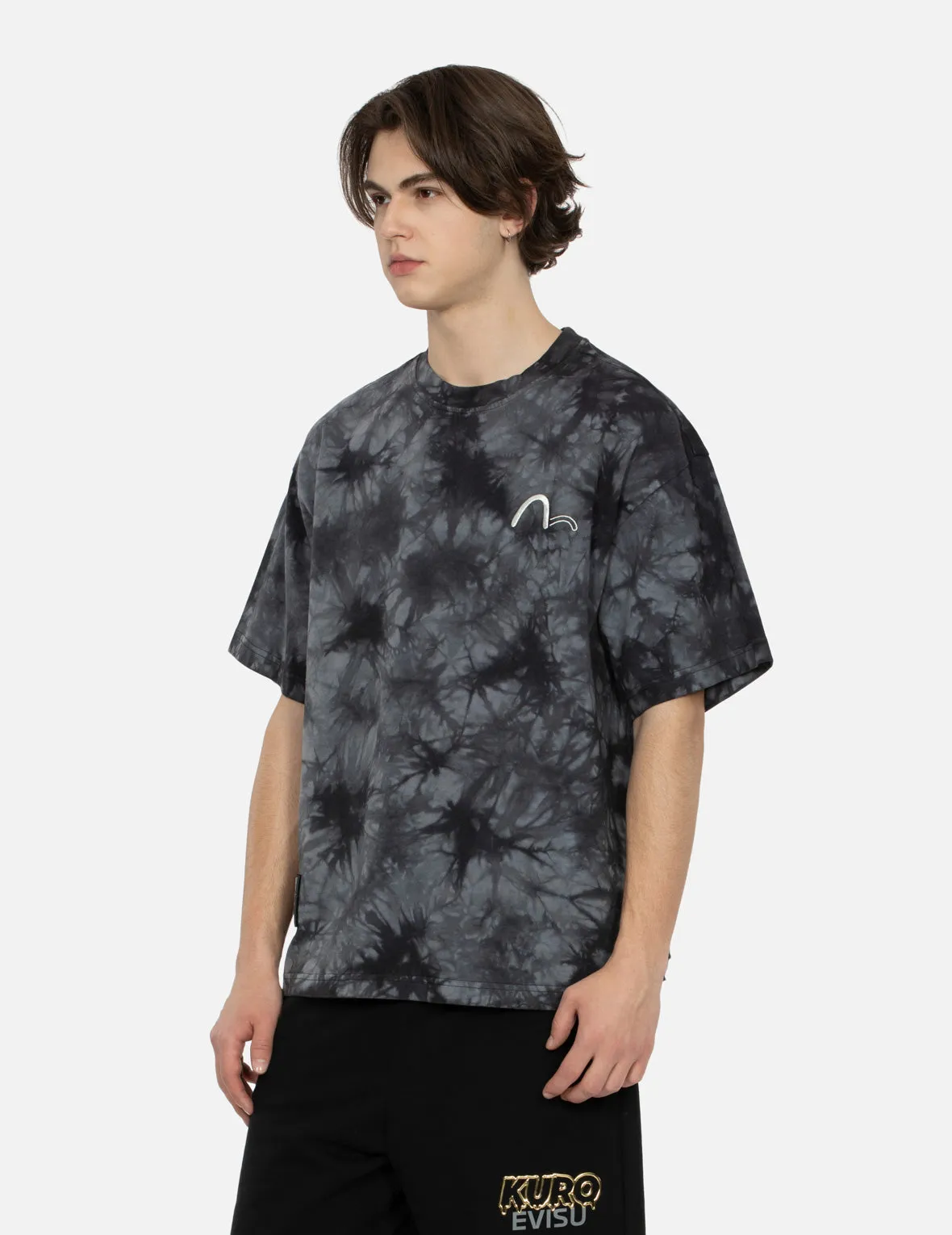 SPRING/ SUMMER COLLECTION 2025 Tie-Dye with Seagull Embroidery Loose Fit T-Shirt