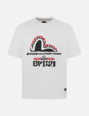 SPRING/ SUMMER COLLECTION 2025 Totem Seagull and Logo Print Regular Fit T-shirt