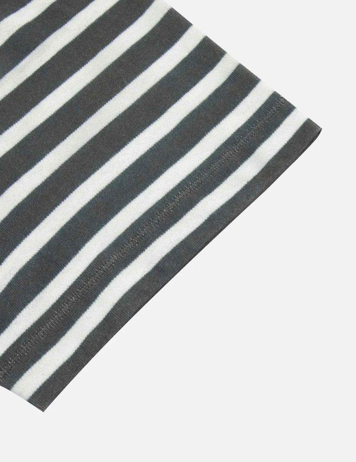 SPRING/ SUMMER COLLECTION 2025 Trompe-l'oeil and Seagull Print Loose Fit Stripe T-Shirt