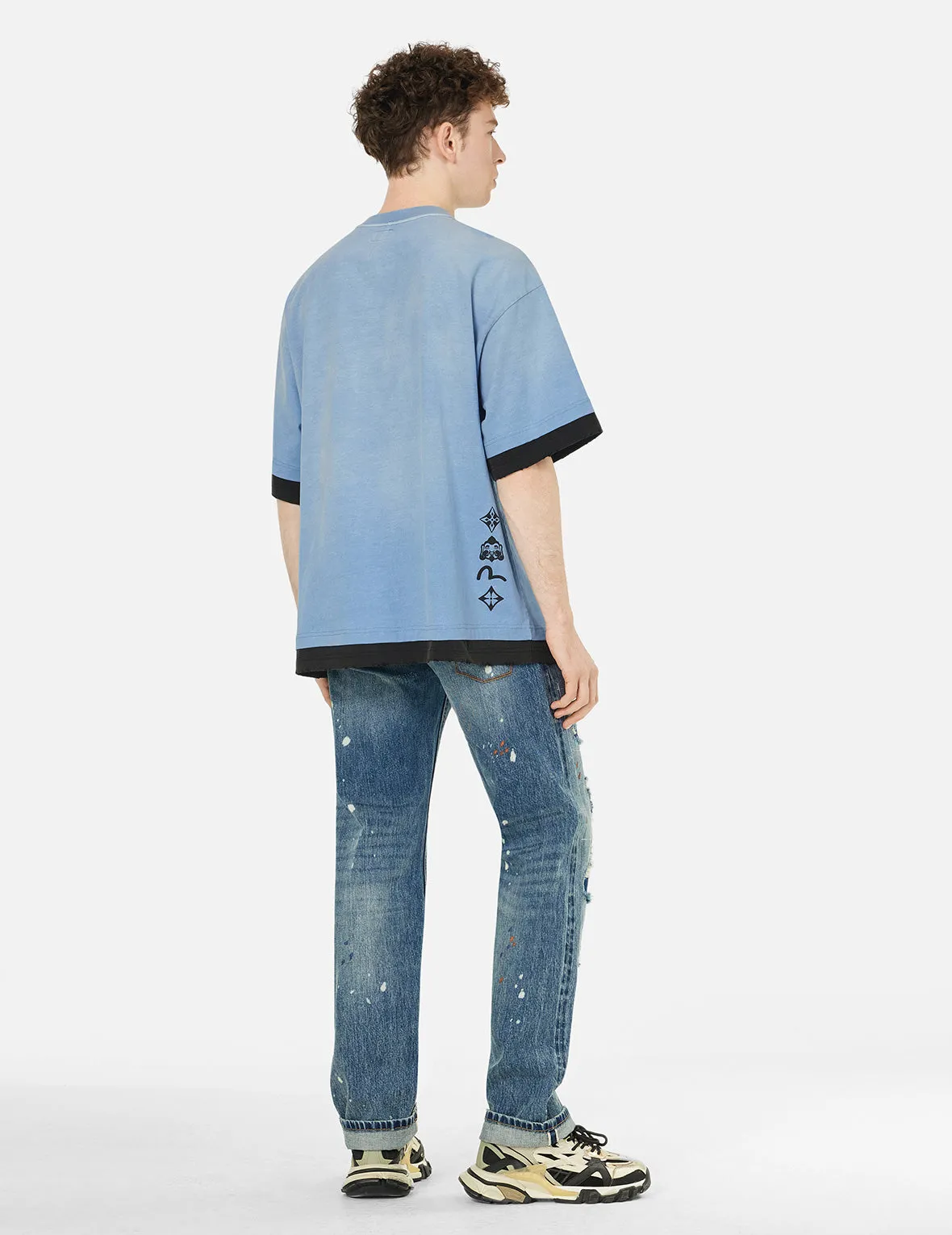 SPRING/ SUMMER COLLECTION 2025 Washed 2-in-1 Oversized T-shirt