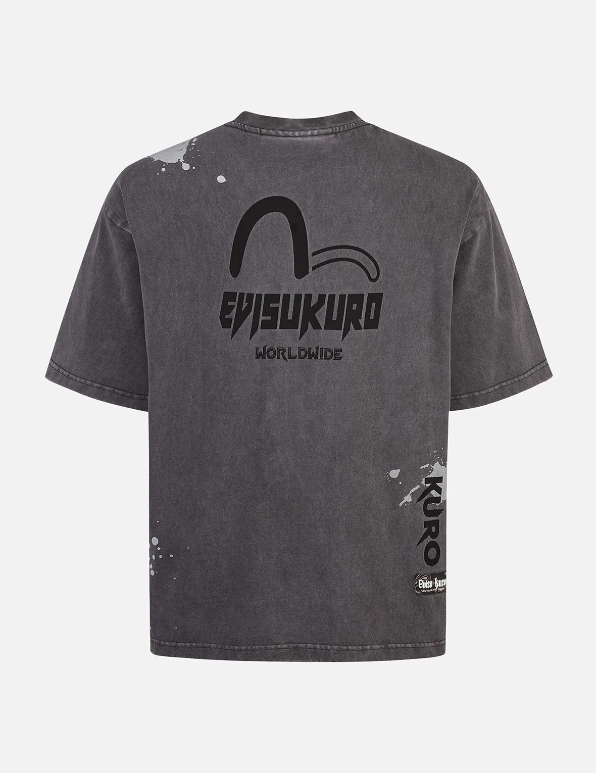 SPRING/ SUMMER COLLECTION 2025 Washed Logo Embroidery and Print Loose Fit T-shirt