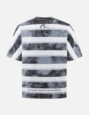 SPRING/ SUMMER COLLECTION 2025 Washed Tie-Dye Stripe Loose Fit T-shirt