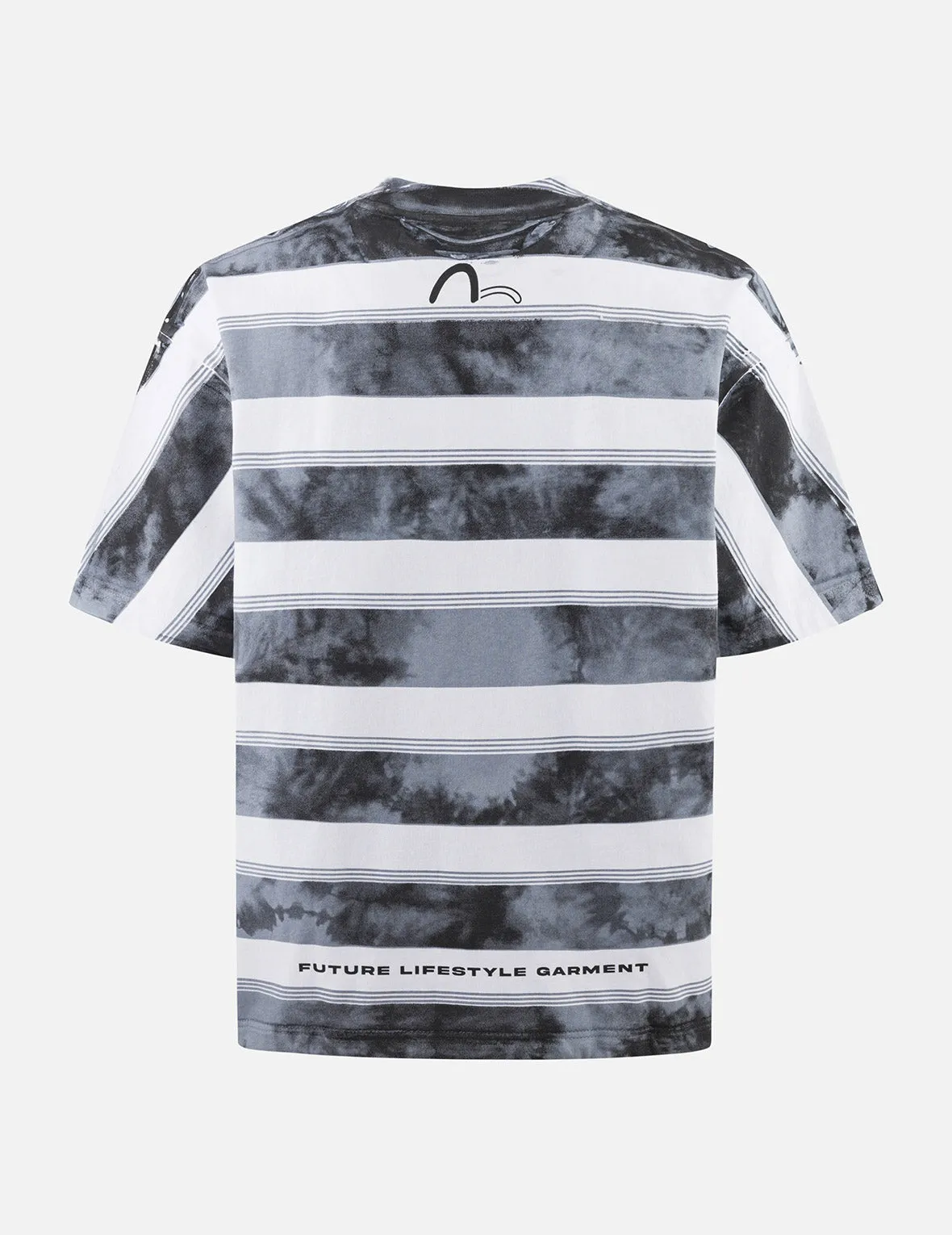 SPRING/ SUMMER COLLECTION 2025 Washed Tie-Dye Stripe Loose Fit T-shirt