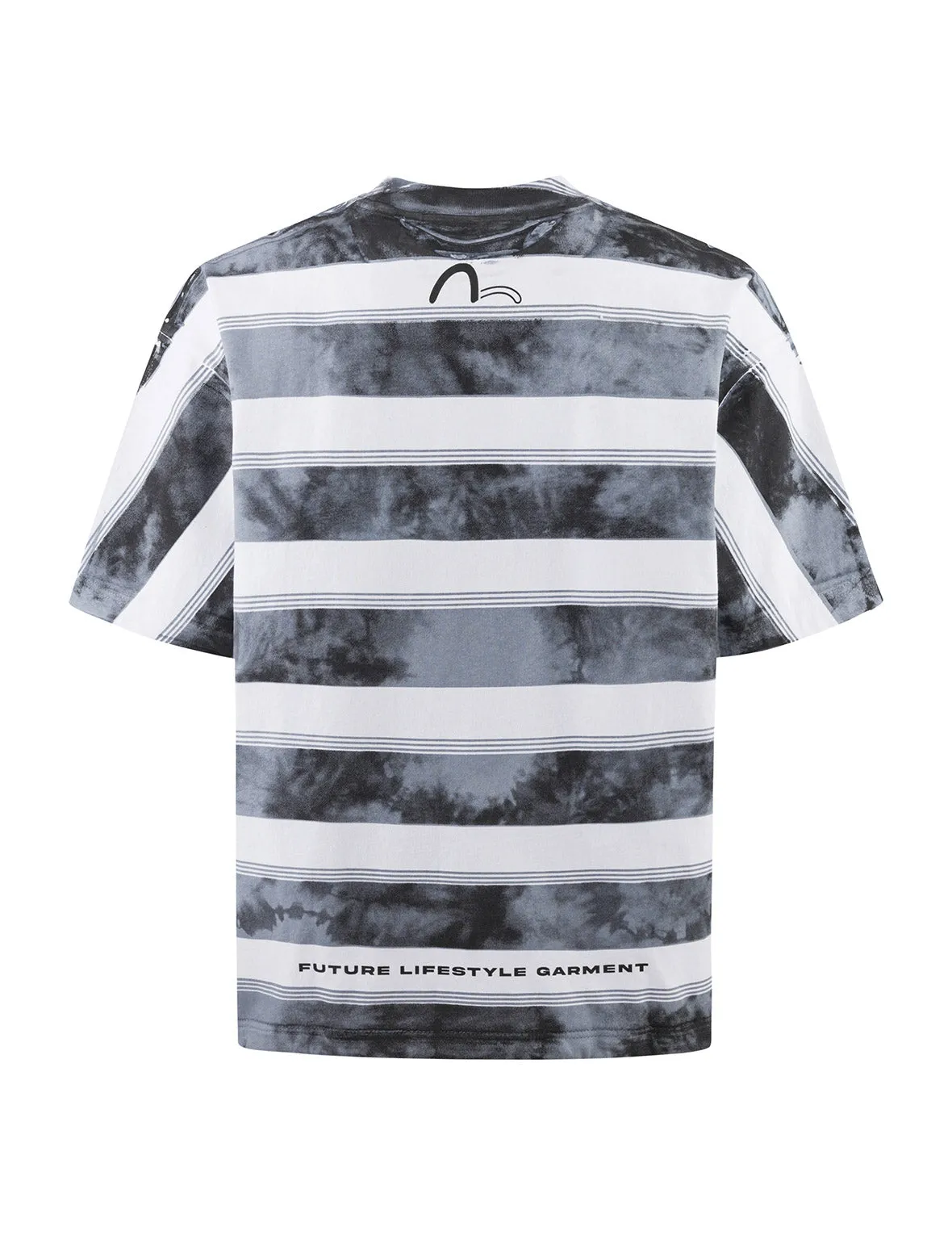 SPRING/ SUMMER COLLECTION 2025 Washed Tie-Dye Stripe Loose Fit T-shirt