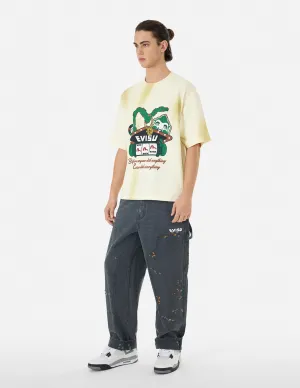SPRING/ SUMMER COLLECTION 2025 Washed Virtual Vacation Print Relax Fit T-shirt