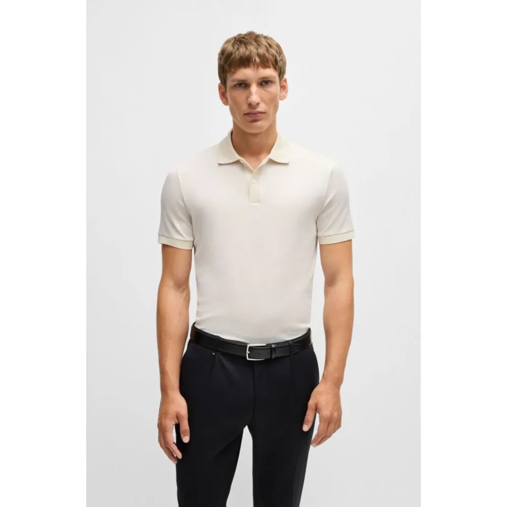 Structured-cotton polo shirt with solid trims