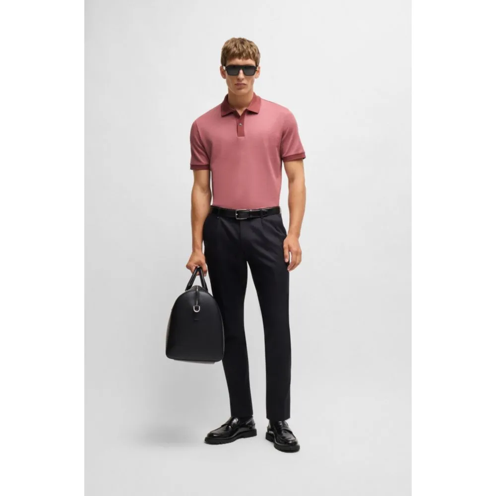 Structured-cotton polo shirt with solid trims