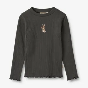 T-Shirt L/S Louann - raven Wheat