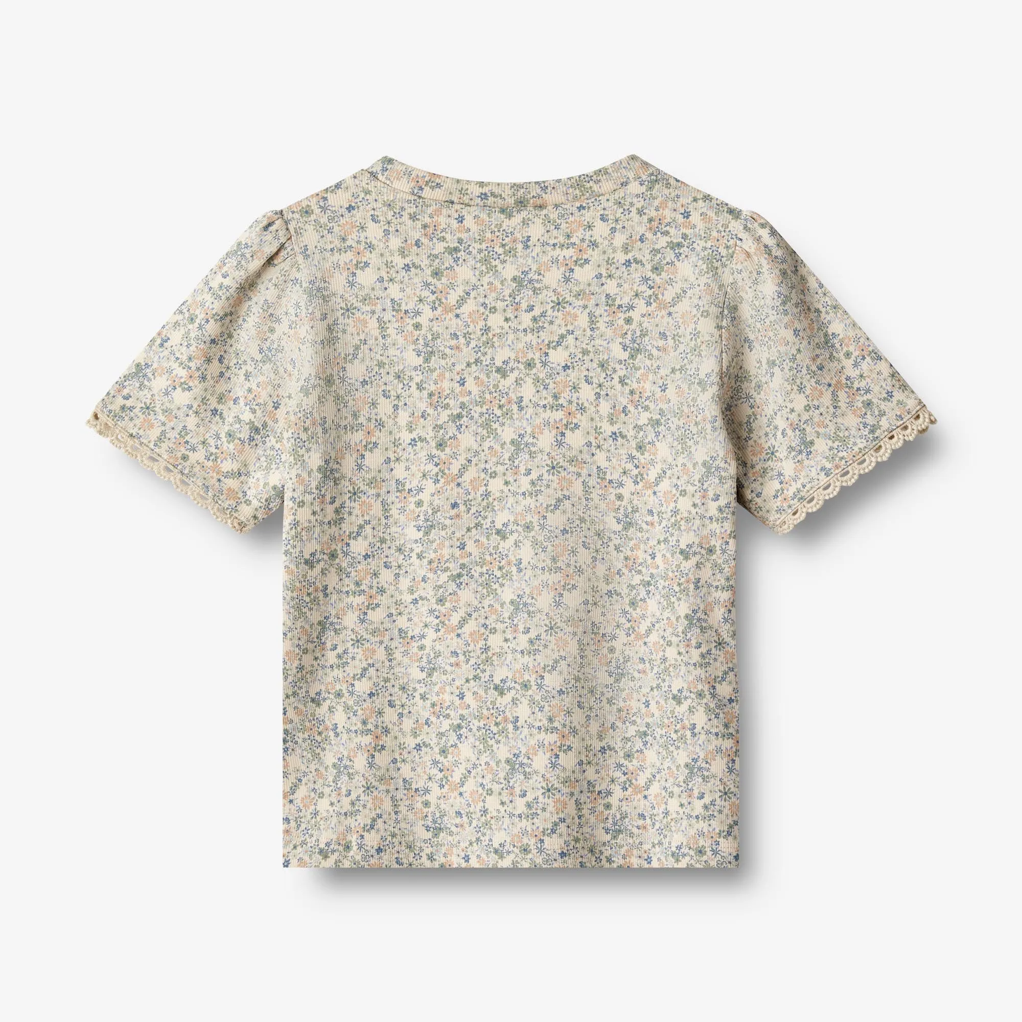 T-Shirt S/S Iris - sandshell mini flowers Wheat