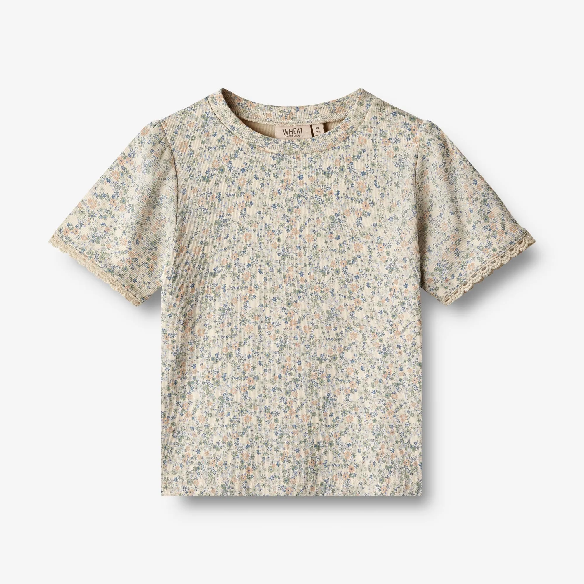 T-Shirt S/S Iris - sandshell mini flowers Wheat