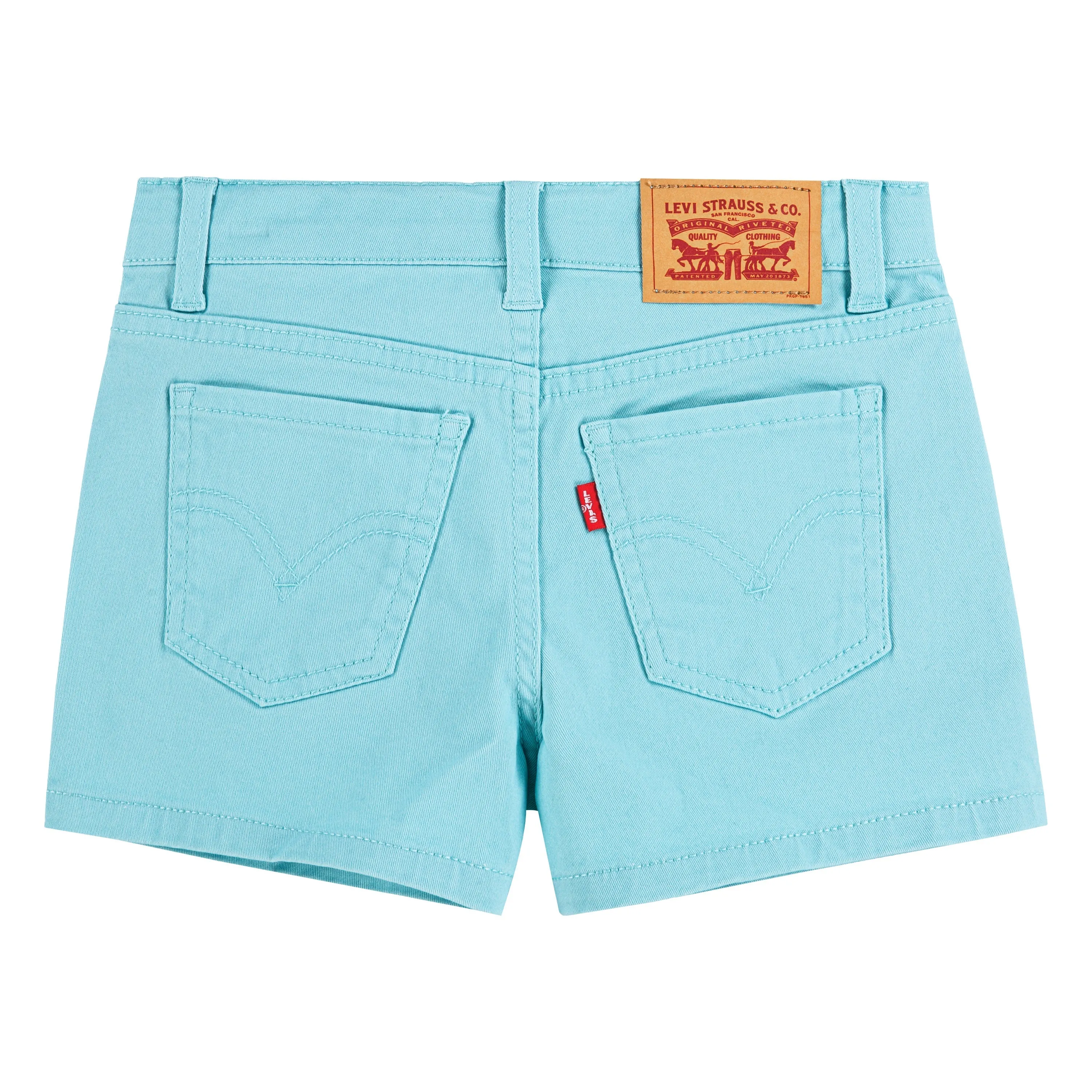 Teal Blue Embroidered Shorts